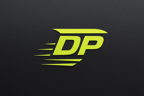 Green 'DP' logo on a black background